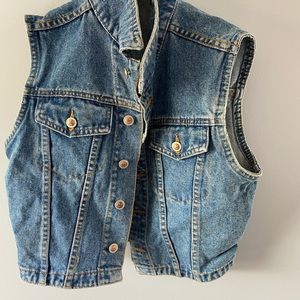 Vintage Biker Jean Vest